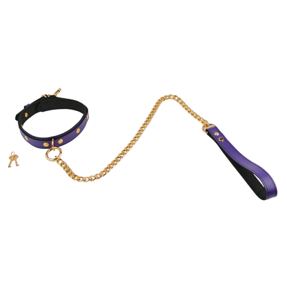 Purple Leather Day & Play Collar - USA