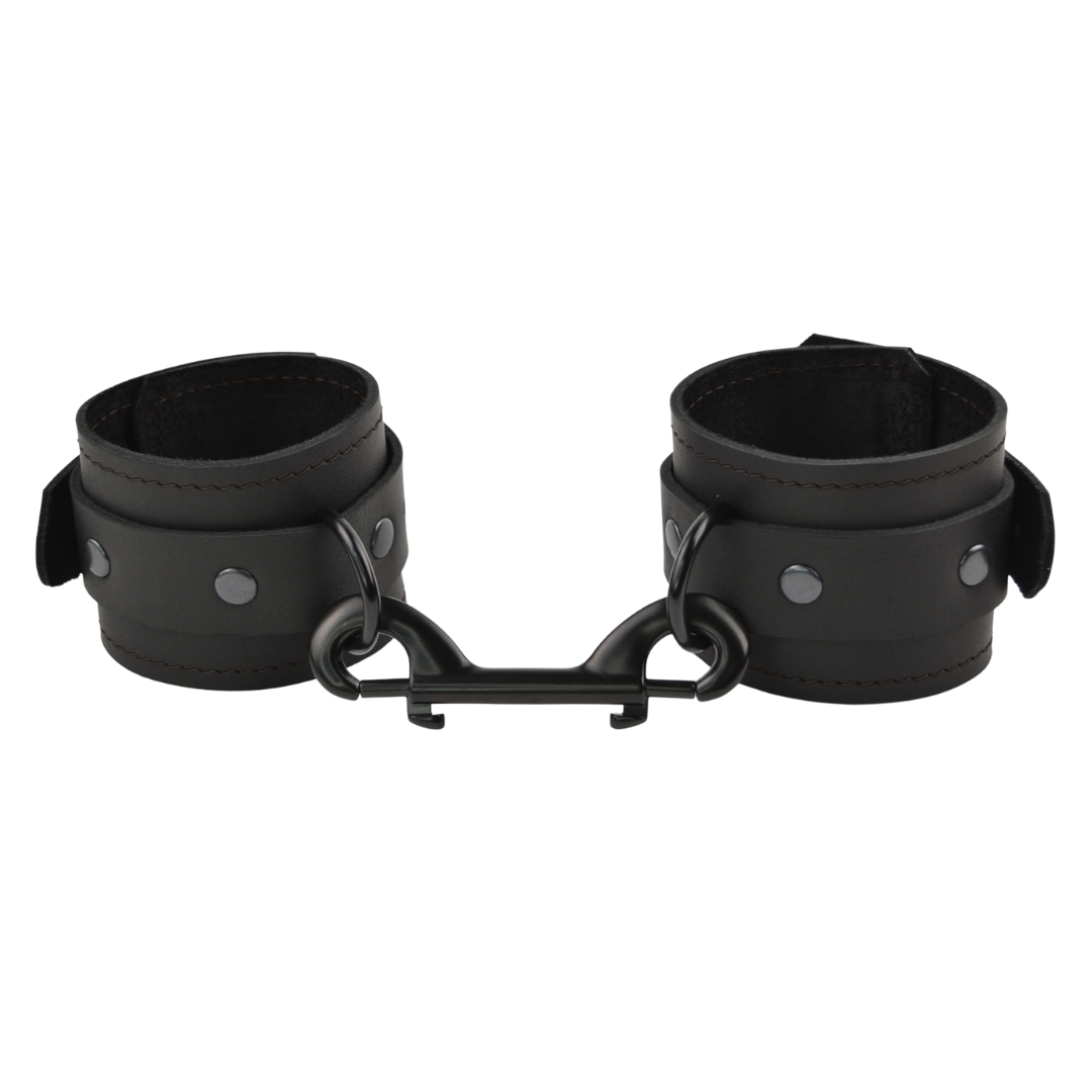 Vallera Leather Stitched Ankle Cuffs - USA