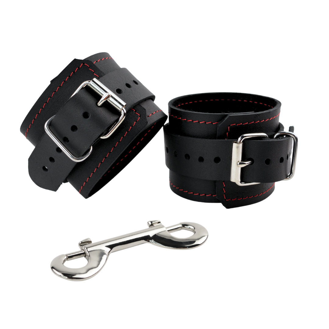 Vallera Leather Stitched Ankle Cuffs - USA