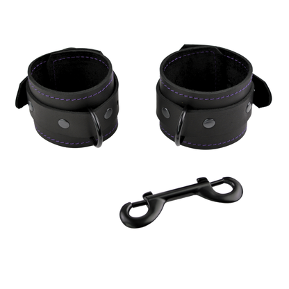 Vallera Leather Stitched Ankle Cuffs - USA
