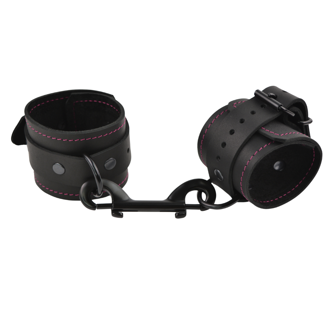 Vallera Leather Stitched Ankle Cuffs - USA