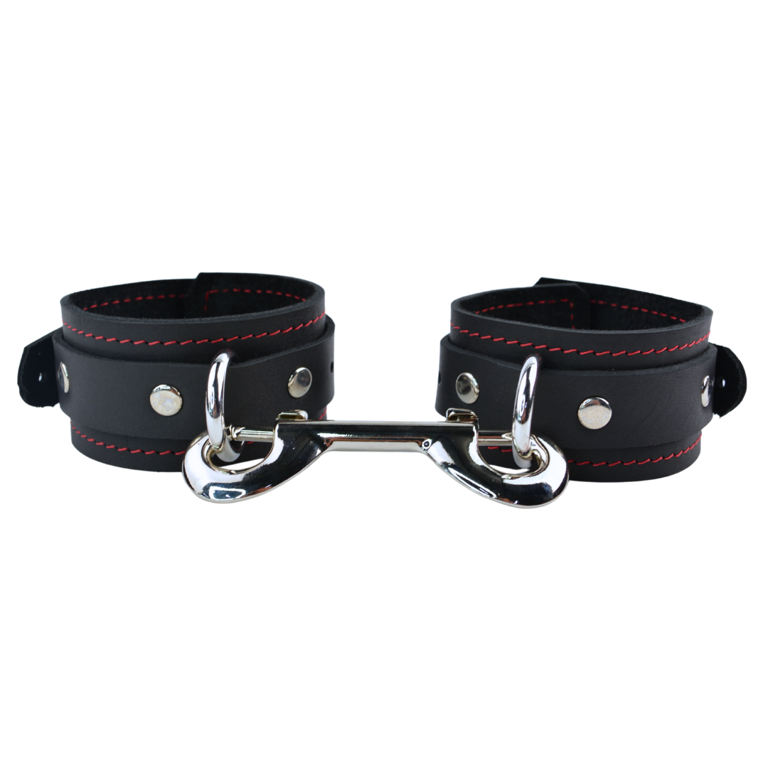 Vallera Leather Stitched Ankle Cuffs - USA