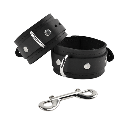 Vallera Leather Stitched Ankle Cuffs - USA