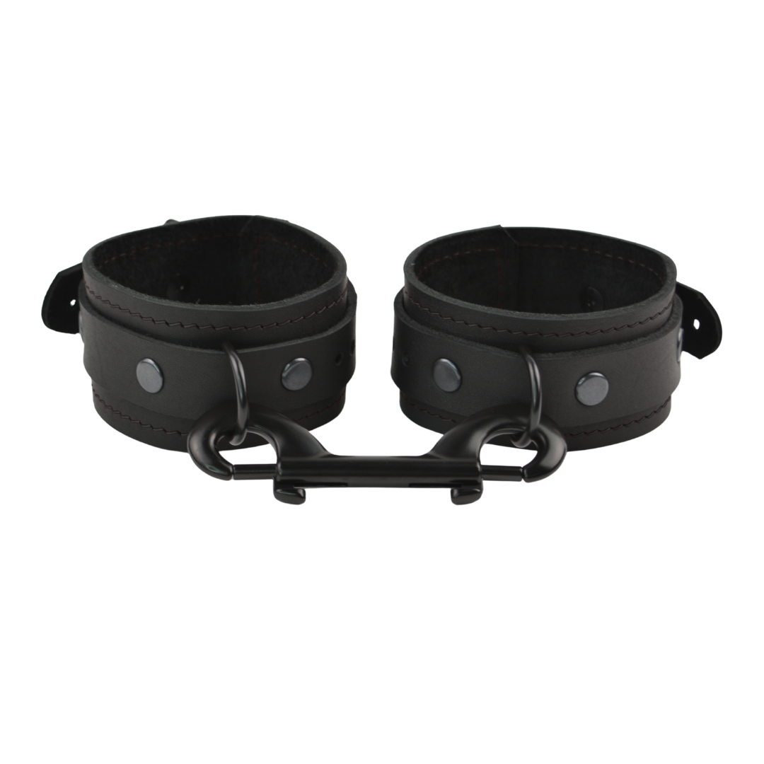 Vallera Leather Stitched Ankle Cuffs - USA