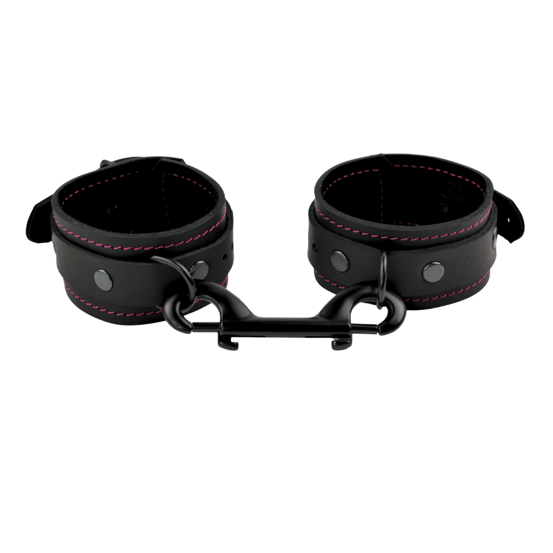 Vallera Leather Stitched Ankle Cuffs - USA