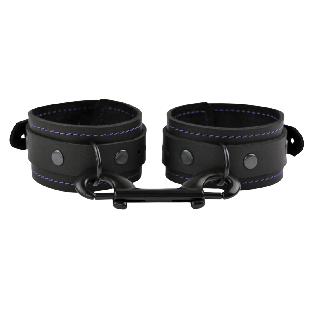 Vallera Leather Stitched Ankle Cuffs - USA