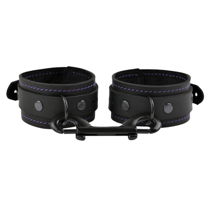 Vallera Leather Stitched Ankle Cuffs - USA