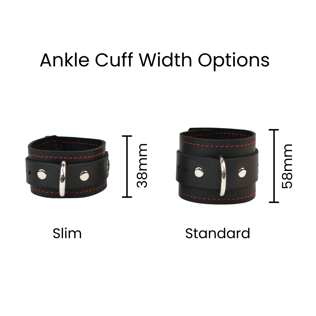 Vallera Leather Stitched Ankle Cuffs - USA