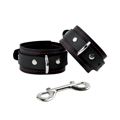 Vallera Leather Stitched Ankle Cuffs - USA