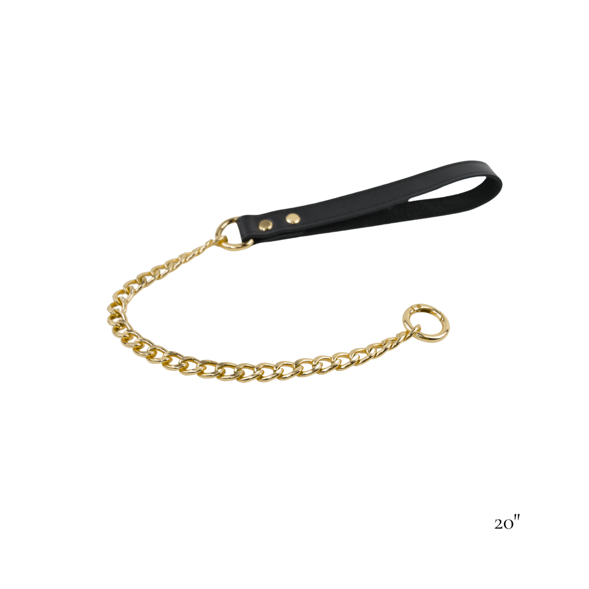 Leather & Chain Leash (20" / 30" / 40") - USA