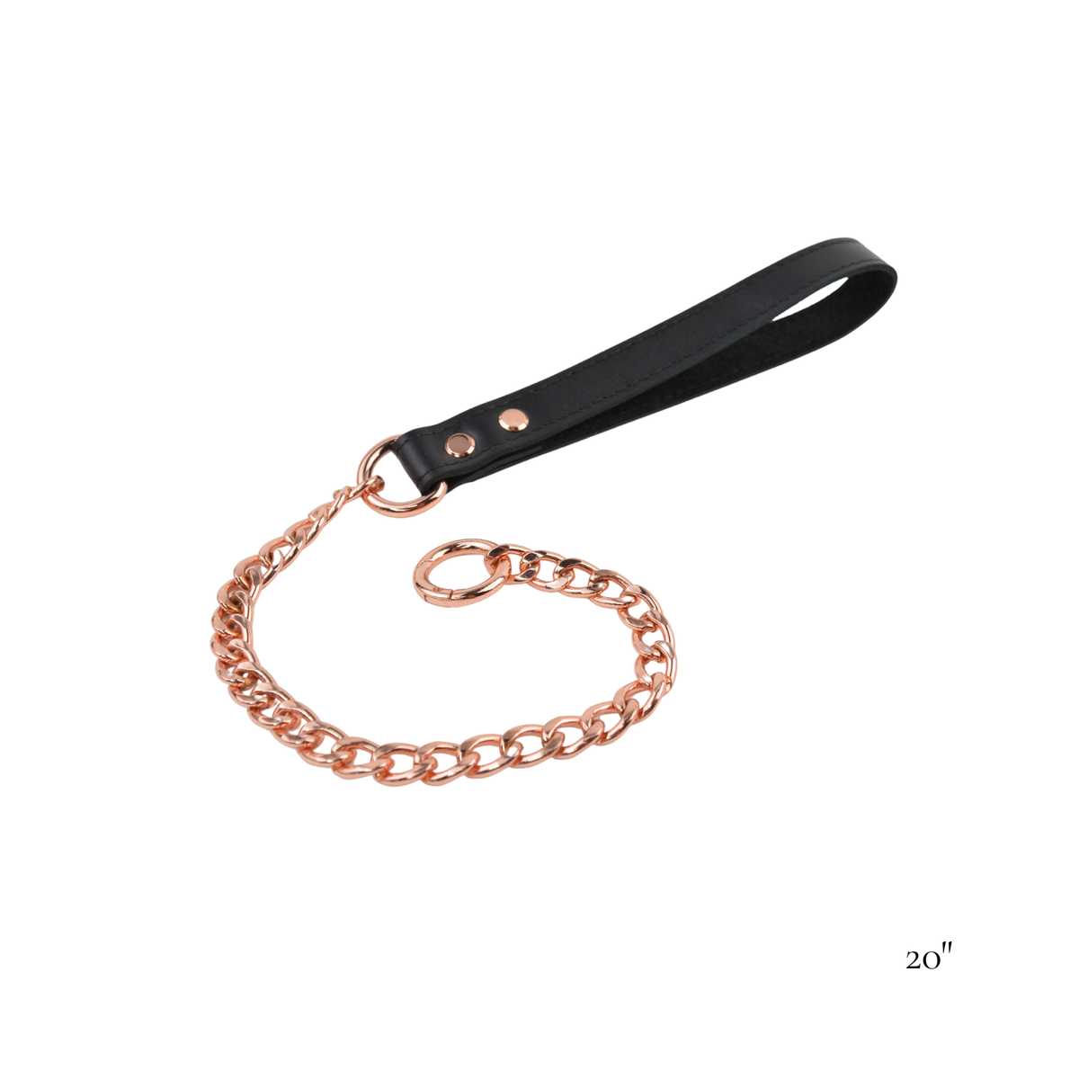 Leather & Chain Leash (20" / 30" / 40") - USA
