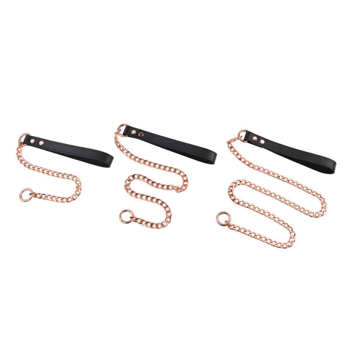 Leather & Chain Leash (20" / 30" / 40") - USA
