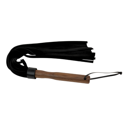 Vallera Leather Suede Flogger - Black & Pink - USA