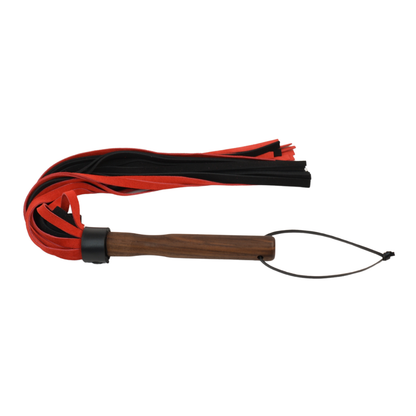 Vallera Leather Suede Flogger - Black & Pink - USA