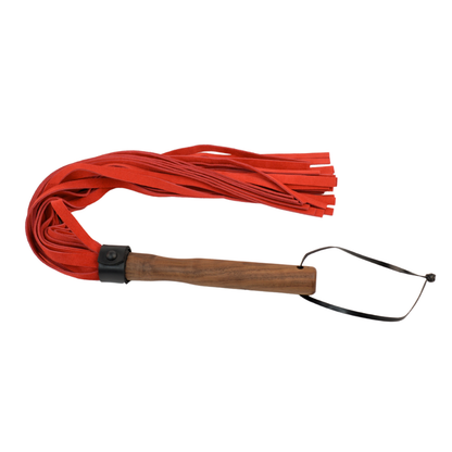 Vallera Leather Suede Flogger - Black & Pink - USA