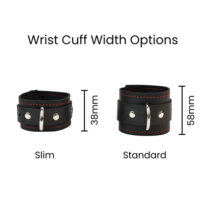 Vallera Leather Stitched Wrist Cuffs - USA